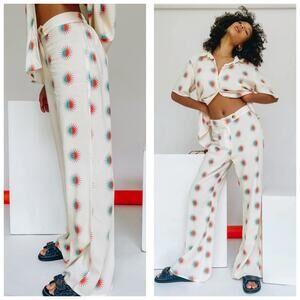 NWT VRG Girl Starry Eyed Pants Size 8 Straight Leg Lightweight Boho Vintage Y2K